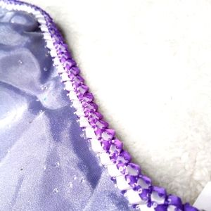 Handmade Corset Purple sheer sparkle